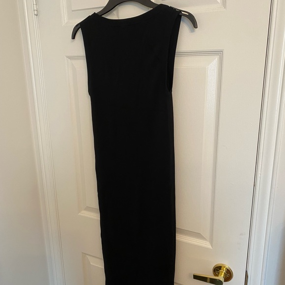 BLACK FITTED BODYCON DRESS - Picture 2 of 5